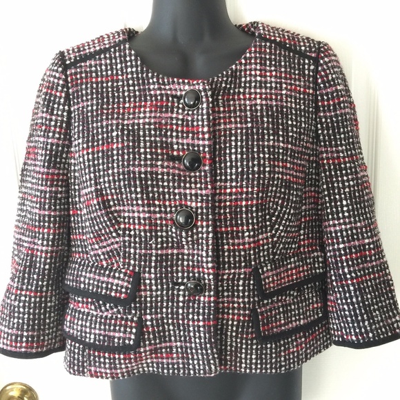 Ann Taylor Jackets & Blazers - Ann Taylor Pink and Red Speckled Career Jacket 6